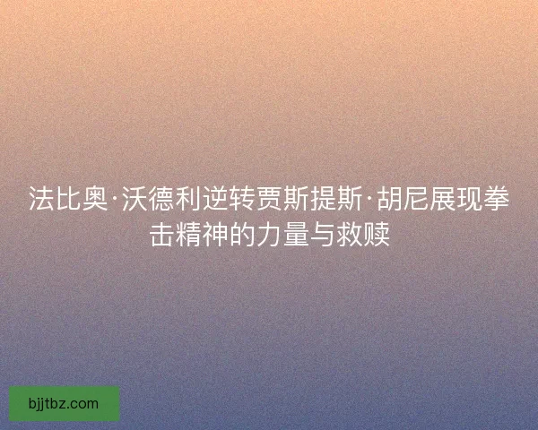 法比奥·沃德利逆转贾斯提斯·胡尼展现拳击精神的力量与救赎