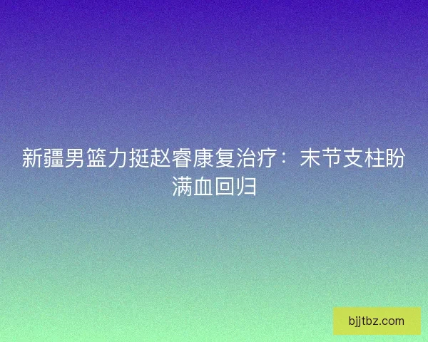 新疆男篮力挺赵睿康复治疗：末节支柱盼满血回归